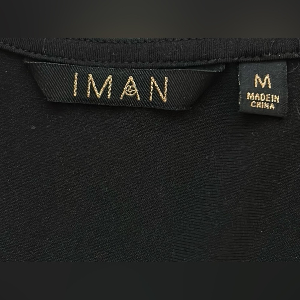 Iman Black jumpsuit, button top, women’s size medium. Excellent condition. - Picture 10 of 12